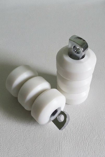 White Footplant Footpegs color mockup