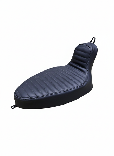 Rigid hardtail solo seat horizontal pleat